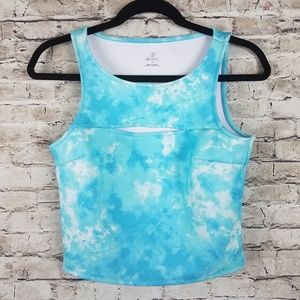 womens fitness top size S blue workout tank